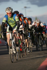 Bike racers in C.O. Crit Series
